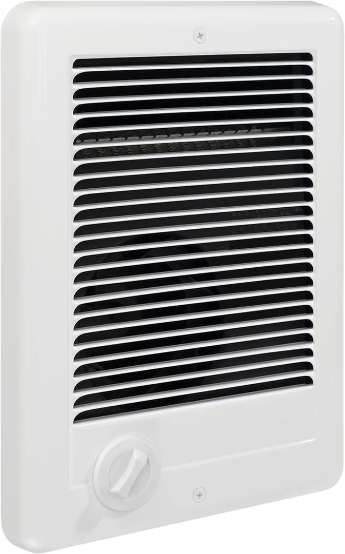 CSC151TW Electric Wall Heater Complete Unit With Thermostat, 120 Volt 1500 Watt, High Efficiency Centrifugal Fan For Fast And Quiet Heating