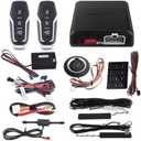 EASYGUARD EC002-FO2-NS Smart Key Passive keyless Entry Kits with Push Start Button Remote Start Password keypad Entry DC12V