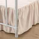 Bed Skirt, Full Size Ruffled Bed Skirt with Split Corners, 14 Inch Drop Dust Ruffle Bed Skirt with Platform, Full -14 Inch, Cream