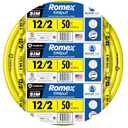 Southwire Romex Brand Simpull Solid Indoor 12/2 W/G NMB Cable 50ft coil - SW# 28828222