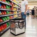 HOMESPON Rolling Tote Bag with Wheels, Heavy-Duty Waterproof Foldable Cart