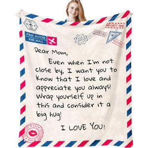 Christmas Mom Gifts, Mom Birthday Gifts from Daughter, Gifts for Mother from Son, Moms Birthday Gift Ideas, Mother Gifts Throw Blanket 60" x 50", Daughter/Son to Moms Gifts, Mothers Bday Presents