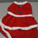 DELIFUR Cat Dog Christmas Dress- Santa Claus Puppy Velvet Skirt Christmas Outfit Dog Girls Winter Clothes for Small Medium Dogs Red (X-Large)
