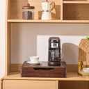 Acacia Wood Coffee Pod Organizer, K Cup Holder Organizer for Counter, K Cup Drawer Coffee Maker Machine Stand, 35 Pack K Pod Holder, (black walnut)