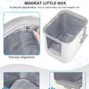 4 Pack Reusable Litter Liners D Compatible with cat Litter Box liner Type-D, Modkat Liners with Heavy-Duty Carrying Handles