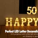 Led Light Up Numbers, 50th Birthday Decorations, Marquee Numbers Lights, Battery Powered Light Up Sign for 50 Decor Party (White)