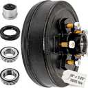 5 on 4.5" Trailer Brake Hub Drum 10" x 2-1/4" with L68149/L44649 Bearing and 1/2-20" Nuts Fit for 3500lbs Trailer Brake Kit - 22001K 008-247-05,84546