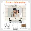 Couple Picture Frame, Engagement Wedding Gifts Mr And Mrs Gifts for Newlywed Couples, Wooden Photo Frame With Iron Stand, Tabletop Decor -25, 8 inches x 5.7 inches
