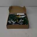 [100 Light] 6 Ft Collapsible Christmas Tree, Pop Up Christmas with Lights Warm White & Multicolor 8 Modes Timer Battery Operated Snowflake Tinsel Tree Xmas Decorations for Home Corner Indoor Outdoor (Green)