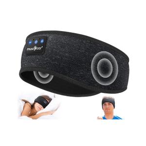 MUSICOZY Sleep Headphones Bluetooth 5.4 Headband, Wireless Earphones Music Sleep Earbuds Sleeping Eye Mask with HD Stereo Speakers for Workout Running Travel Yoga, Ideal Gifts for Men Women Mom Dad