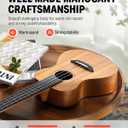 Donner Concert Ukulele Beginner Mahogany 23 Inch Ukelele Kit with Free Online Lesson Gig Bag Strap Nylon String Tuner Picks Cloth DUC-1 Gift Choice