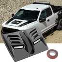 Hood Vents for Cars,Universal Hood Scoop,Hood Air Vent for Trucks,Car Air Vent with Reflective Strips, Universal for Most Cars,1 Series E90 E91W117(Glossy Black), 19 x 14 inches