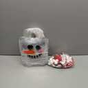 SilTriangle 24 Pcs Christmas Snowman Clear Gift Bags with Handles Snowman Party Favors Bags with Scarf Reusable Plastic Christmas Candy Treat Goodie bag for Xmas Gift Wrapping Party Favor Supplies