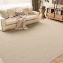 AMOAMI-Washable Area Rugs 5x7-Boho Khaki Rugs for Living Room Machine Washable-3D for Bedroom-Non Slip Floor Rug-Moroccan Washable Rugs for Bedroom Dining Room