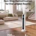DREO 11L Humidifier Large Room 700ft, 100H Smart Cool Mist Humidifers for Bedroom, 21dB Quiet, Top Fill, Clean Tank Technology, App & Remote Control, Aroma Box, RGB, 12h Timer, White, Humidifer 747S