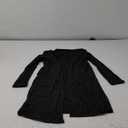 SHENHE Girl's Open Front Casual Cardigan Soft Knit Long Cardigan Sweater with Pockets Black, Size: 11 Years