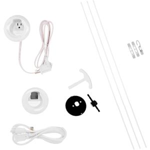 Legrand Wiremold CMK70 In Wall TV Power Grommet Kit, Cable Management Kit, Mounting Brackets, Fish Tape, and Hole Saw Included, White (1 Pair)