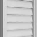 20"W x 24"H Rectangle Surface Mount PVC Gable Vent: Non-Functional, w/ 1-1/2" x 2" Brickmould Frame