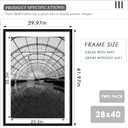 28x40 Picture Frame Black 2 Pack, Display Pictures 24x36 with Mat or 28 x 40 Without Mat, Classic Poster Frame for Horizontal or Vertical Wall Mountin