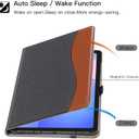 ZtotopCases for Samsung Galaxy Tab S10 FE Plus 5G 13.1 Inch 2025(SM-X620/SM-X626B), Multi-Angle Viewing Protective Cover with Pocket, Auto Sleep/Wake,Denim Black