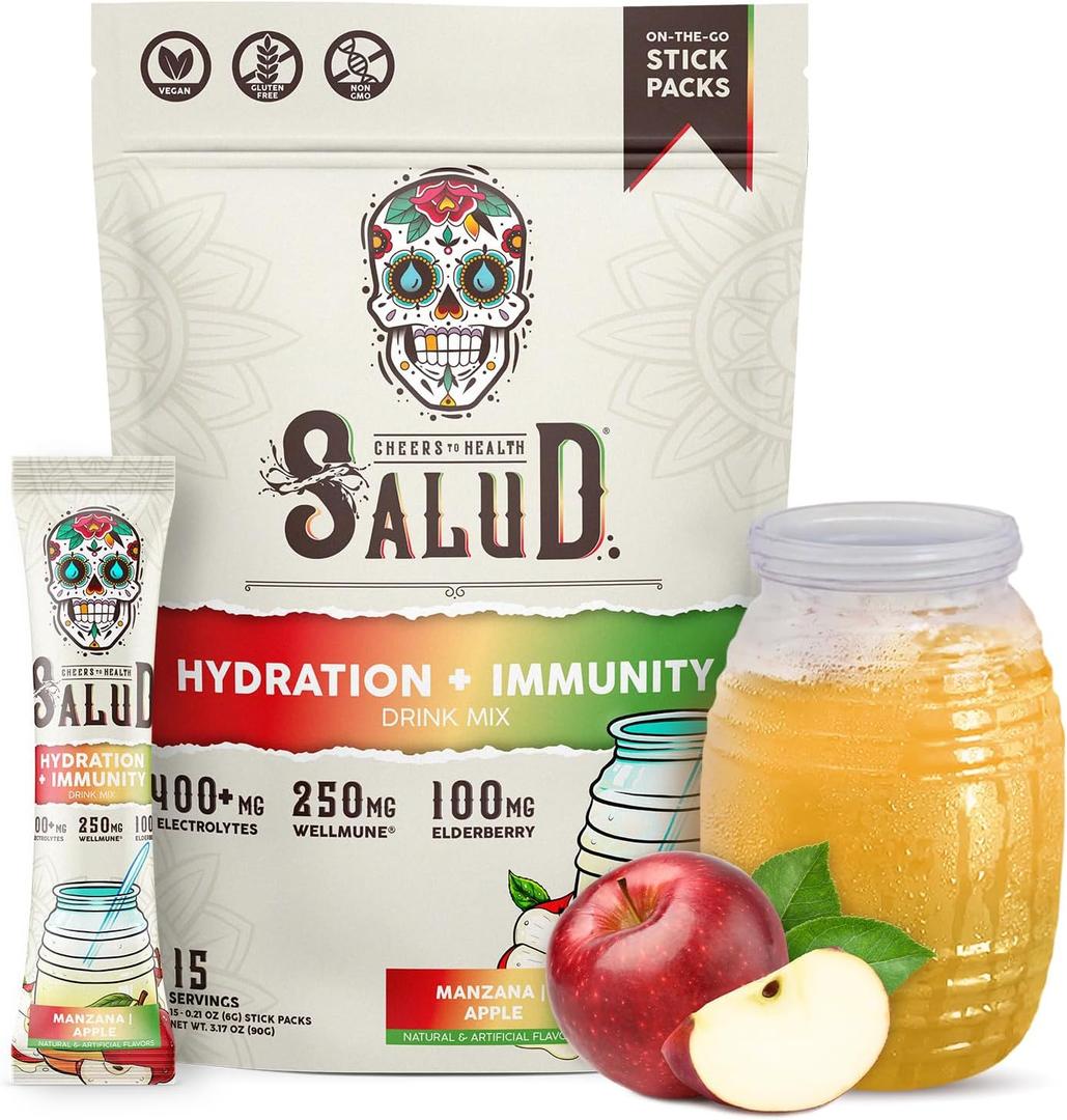 Salud 2-in-1 Hydration + Immunity Drink Mix, Apple
