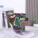 Abstract Art Flower Pot,Large Face Planter,Colorful Head Planter Pot for Plants,Decorative Face Flower Pots for Living Room, Patio,Garden,Unique Home Dcor for Indoor and Outdoor Use (C)