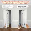 Automatic Rechargeable Cat Teaser, Door Mount Hanging Interactive Cat Toy, 360 Spinning & Irregular Jumping Motion Modes, Smart Electric Cat Exercise Toy for Indoor Cat Self Play, Grey