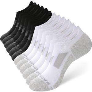 BAMBOO COOL Men's No-Show Socks Low Cut Breathable Moisture-Wicking Socks Non Slip Running Workout casual, 6 Packs L