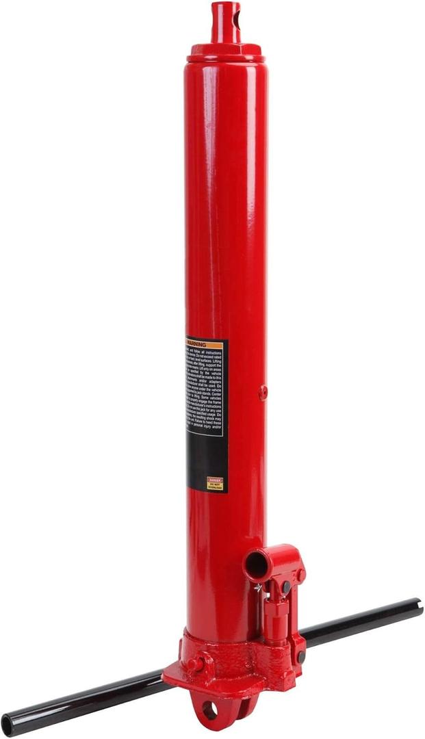 BIG RED T30306 Torin Hydraulic Long Ram Jack with Single Piston Pump and Clevis Base (Fits: Garage/Shop Cranes, Engine Hoists, and More): 3 Ton (6,000 lb) Capacity, Red