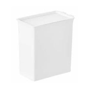  White Plastic Container with Black Drinking Straw