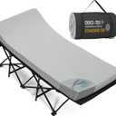 CYMULA Camping Cot Mattress 2in Memory Foam Sleeping Pad,Soft Warm Non-Slip Camping Mattress Topper with Retaining for Adults,Portable Roll up Pad for Travelonly Mattress