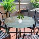 Wood Texture Round Outdoor Tablecloths with Umbrella Hole Beach Shell Circle Fitted Table Cloth with Elastic Zippered Tablecloth 36"-44" Waterproof Umbrella Table Cloth Round Table Cover for Patio