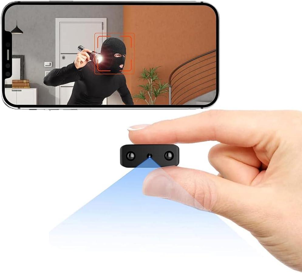 Mini Spy Camera WiFi, Smallest Hidden Cameras HD1080P for Home Security Surveillance with Video Small Portable Nanny Cam with Phone App, Motion Detection, Night Vision for Indoor