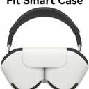 Silicone Case Cover for AirPods Max Headphones, Ear Pad Case Cover/Ear Cups Cover/Headband Cover for AirPods Max 2/1 (2026/2024/2020)(USB-C/Lightning), Silicone Accessories for Apple AirPod Max, Black