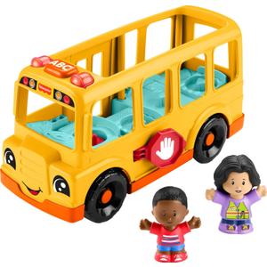 Fisher-Price Little People Toddler Toy School Bus Musical Push-Along Vehicle with 2 Figures for Pretend Play Ages 1+ Years Fisher-Price Little People Toddler Toy School Bus Musical Push-Along Vehicle with 2 Figures for Pretend Play Ages 1+ Years