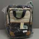 Rolling Puffer Backpack for Women, Travel Backpack with Wheels, 16 Inch Wheeled Laptop Backpck, Dual-Opening Design Overnight College Underseat Carry on Luggage, Roller Business Work Bag, Beige Brown