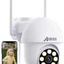 ANRAN 5MP Security Camera Outdoor, 360PTZ Auto-Tracking, 2.4/5GHz WiFi Wired Security Camera, Spotlight & Siren, True Night Vision, IP66 Waterproof, Audio, SD & Cloud Storage, 24/7 Recording, Audio