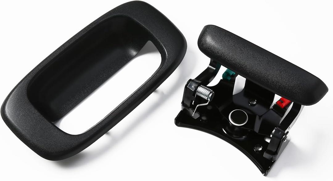 15997911 Tailgate Handle Latch and Bezel Trim with Rod Clips Compatible with Chevy Silverado GMC Sierra 1500 2500 3500 1999-2007, Replaces# 15228539, 15228541, 15228540