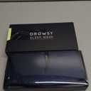 DROWSY Silk Sleep Mask - Face-Hugging, Padded Cocoon for Luxury Sleep in Total Darkness - 100% Pure Mulberry Silk, Skin-Hydrating & Adjustable (Midnight Blue)