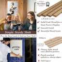 DACRI HOME 70" Magnetic Poster Hanger Frame - Sturdy Teak Wood Poster Frame 70x48 70x50 70x60, Strong Magnets for Easy Hanging Map Picture Canvas Print Wall Art (70 Inch, Natural Wood)