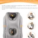 Sunany Travel Pillow, Inflatable Neck Pillow Used for Airplanes/Cars/Buses/Trains/Office Napping with Eye Mask/Earplugs (Gray) (Medium, Grey)