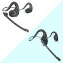 iDIGMALL G9 Black + G2 Cyan, Bluetooth Headset with Microphone, Multi-Point Wireless Headset w/DSP Noise Canceling Mic for Phone PC Laptop, Light Open Ear Headphones for Office Meeting Home Work