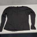 Women Long Sleeve Tops Double Lined Basic Long Sleeve (X-Small, Black)