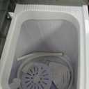 Portable Washing Machine, Twin Tub 9.9 Lbs Capacity, Washer(7.7 Lbs) and Spinner(2.2 Lbs) Combo, Mini Compact Laundry Washer for Home, Apartment, Camping, RVs and Dorms, Black/White
