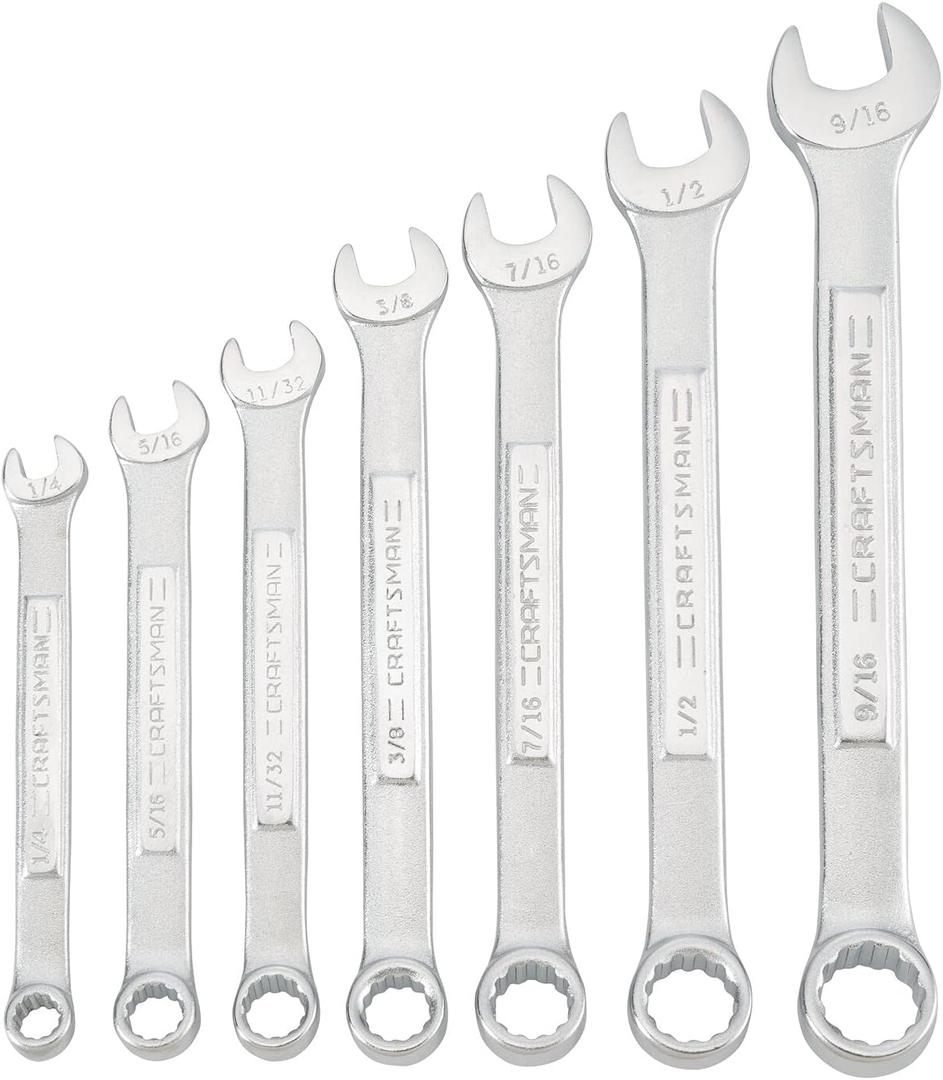 CRAFTSMAN SAE Wrench Set, 7-Piece, Includes Tool Pouch (CMMT21085)