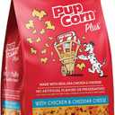 Pup Corn Plus - Puffed Dog Treats with Prebiotics and Probiotics - Chicken & Cheddar Cheese (14.5oz) - Made in USA, EXP: 05/28/2027