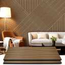 Acoustic Wood Wall Panels 2 Pack 47.6" x 23.6", Sound Proof Wooden Paneling for Walls, 3D Fluted Panel for Interior Wall Decor, Living Room, Bedroom - Teak (Cover Approx. 16 sq.ft)