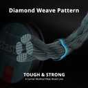 3 x Calamus Bastion Braided Fishing Line -Abrasion Resisting Braided Lines  Thin Diameter Superline  Zero Stretch  4 Strand MultiTuf Fiber Braid Line (65 LB - 150 Yds, Blue)