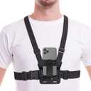 Mobile Phone Chest Strap Mount for POV/VLOG Videos, Chest Harness Holder Accessories Kit for iPhone 13 12 11Pro Max Plus,Samsung,GoPro Hero 12, 11, 10, 9,AKASO,Action Camera and Cell Phone Video Shoot