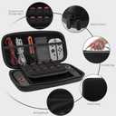 RHOTALL Carrying Case for Nintendo Switch 2 Model 2025, Protective Hard Shell Portable Travel Carry Case Pouch holds 10 Cartridges with Pockets for Switch 2, Waterproof & Slim Design, Black